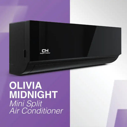 Cooper & Hunter Olivia Midnight 36,000 BTU 2-Zone 12k+18k Wall Mount, 230V, R454B - Ductless Mini Split Air Conditioner Heat Pump - CH-R36MES-230VO/M12WMB+M18WMB-NO/NO