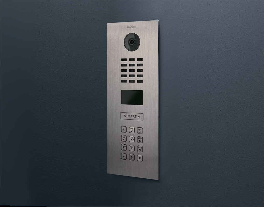 DoorBird D2101KV IP Video Intercom, 1 Call Button in Untramarine Blue, RAL 5002