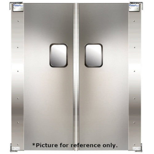 Curtron SPCD-20-AL-DBL-5448 54" x 47" Service-Pro Cafe Series 20 Swinging Door - CUSPCD20ALDBL5448