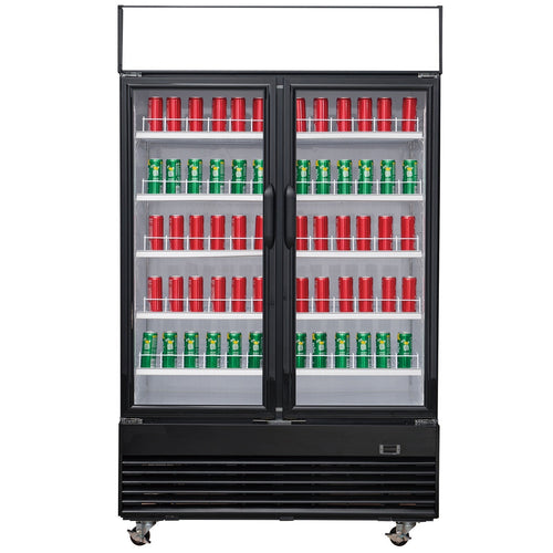 Chef AAA - TSM41R Commercial 47" 2 Glass Door Refrigerator 41.2 cu. ft. - TSM41R