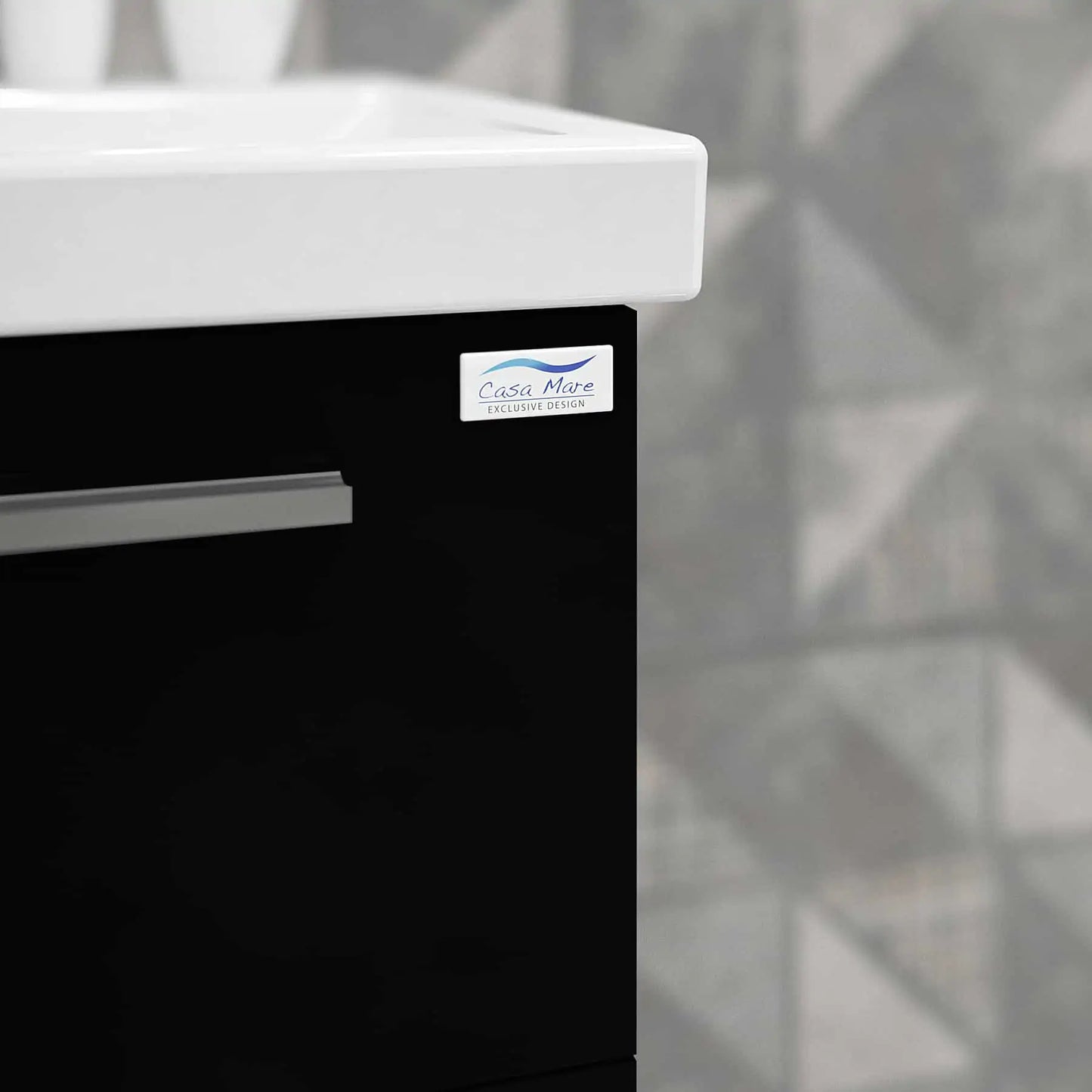 Casa Mare Elke 32" Bathroom Vanity and Ceramic Sink Combo with LED Mirror - Elke80GB-32