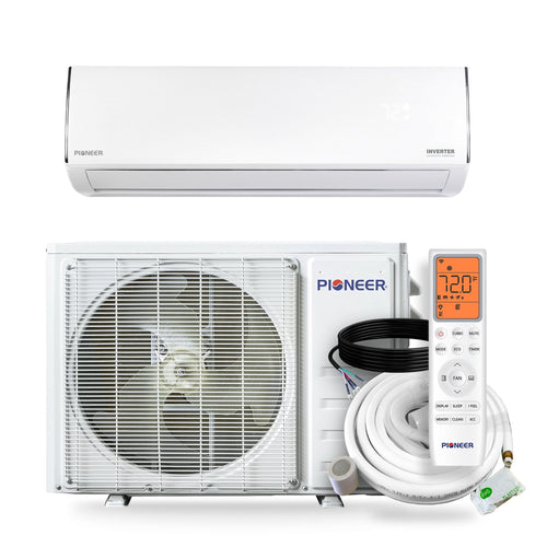 Pioneer Diamante Essenza 11,500 BTU 17 SEER2 230V High-Wall Ductless Mini-Split Air Conditioner Inverter Heat Pump with 16 Ft. Kit - WYT012GLUI17RL