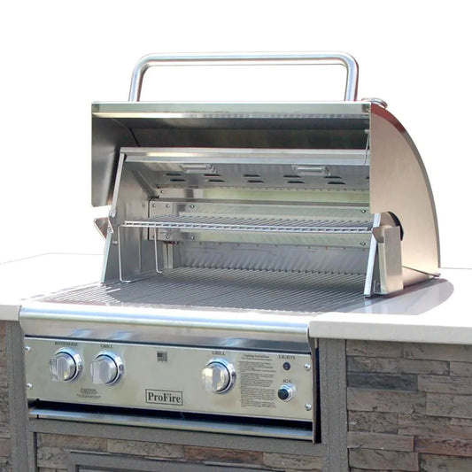 ProFire Professional Deluxe Series 27-Inch Built-In Infrared Hybrid Gas Grill - PFDLX27GIH-P