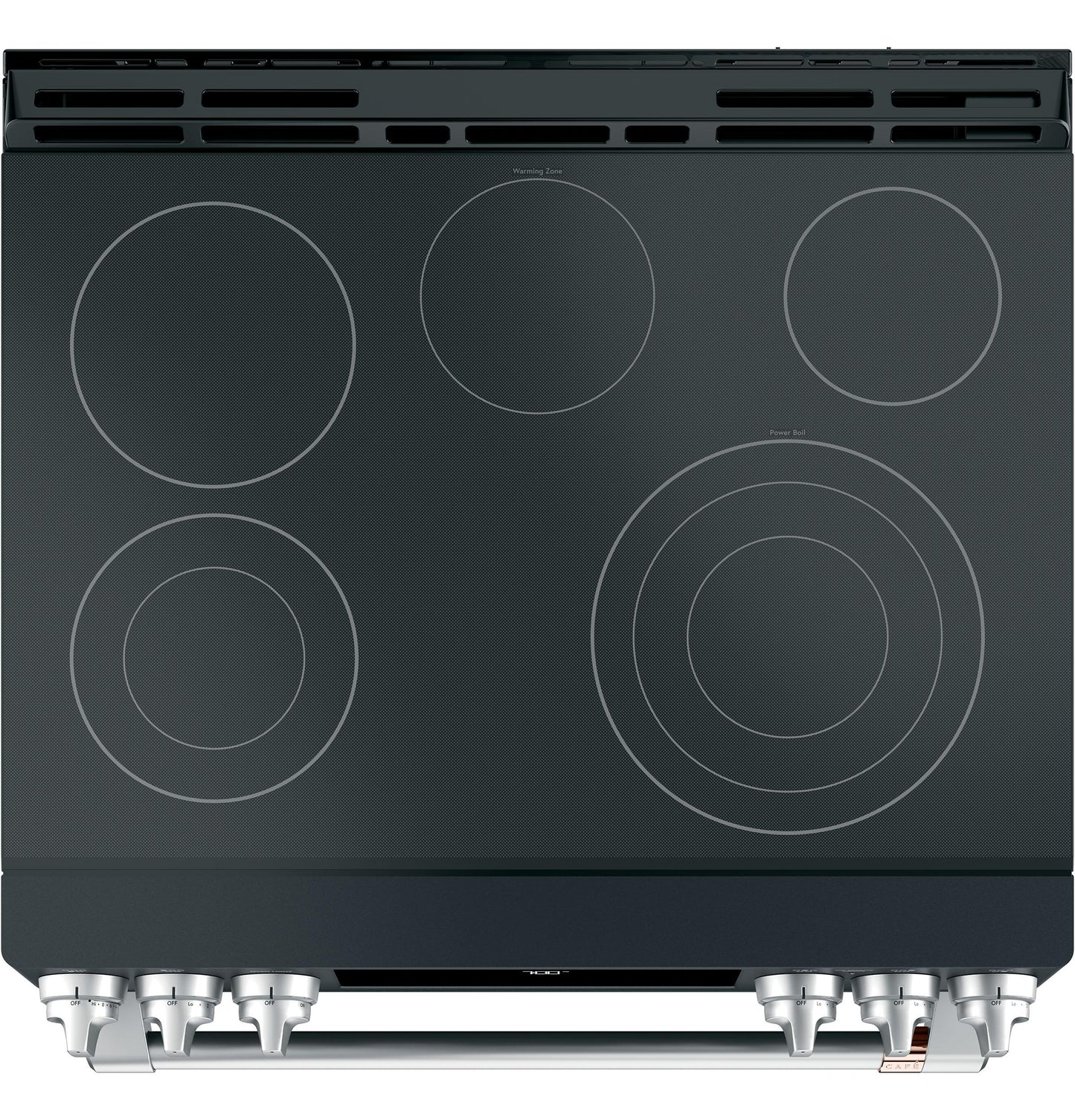 CAFE  30" Smart Slide-In, Front-Control, Radiant and Convection Range Black - CES700P3MD1