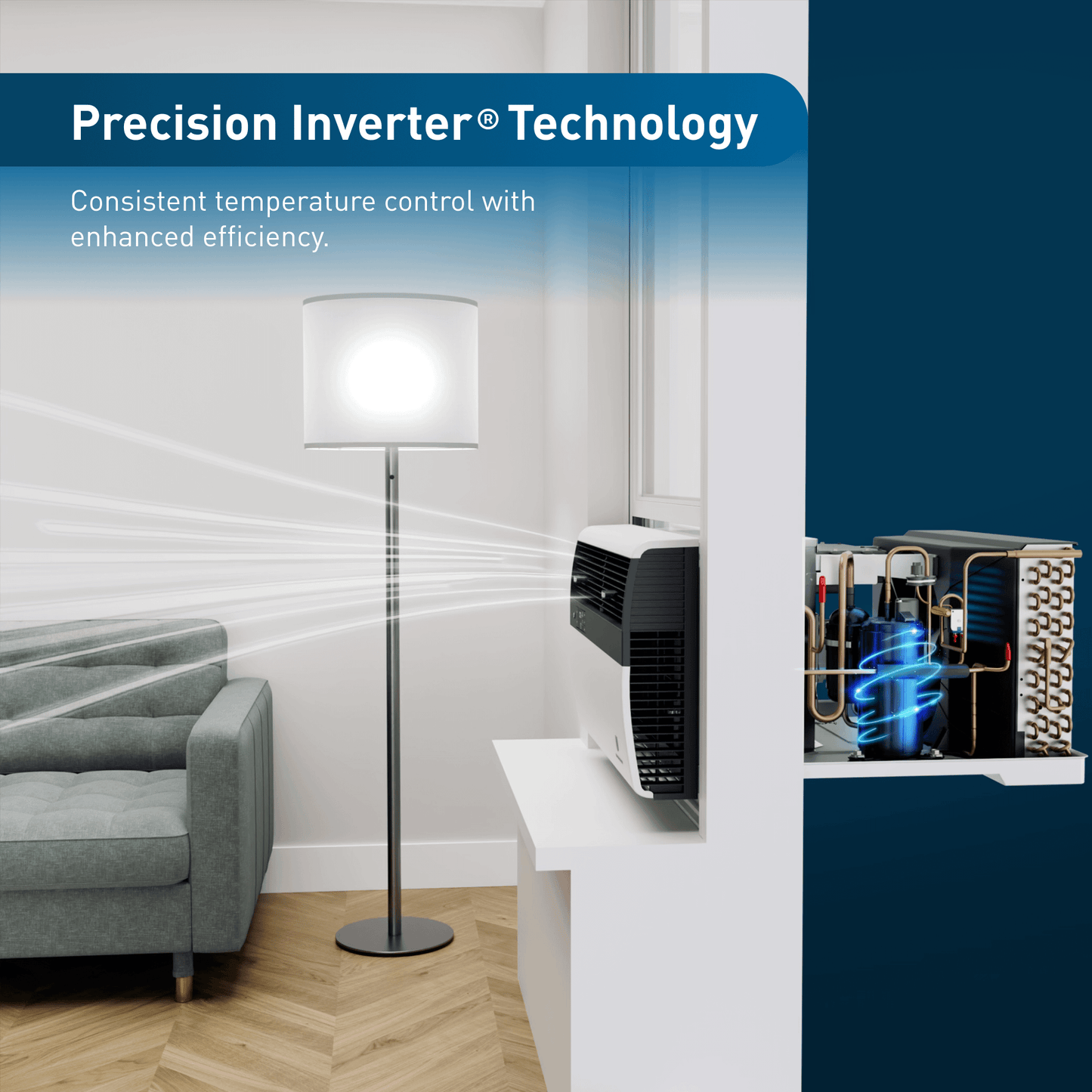 FRIEDRICH KCVM24B30A Friedrich K hl Inverter 24,000 BTU 230V Smart Window/Wall Air Conditioner - Cool only