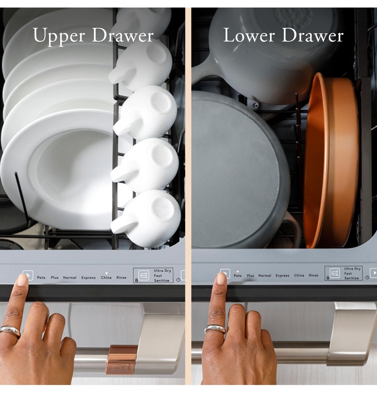 CAFE  Dishwasher Double Drawer White - CDD420P4TW2