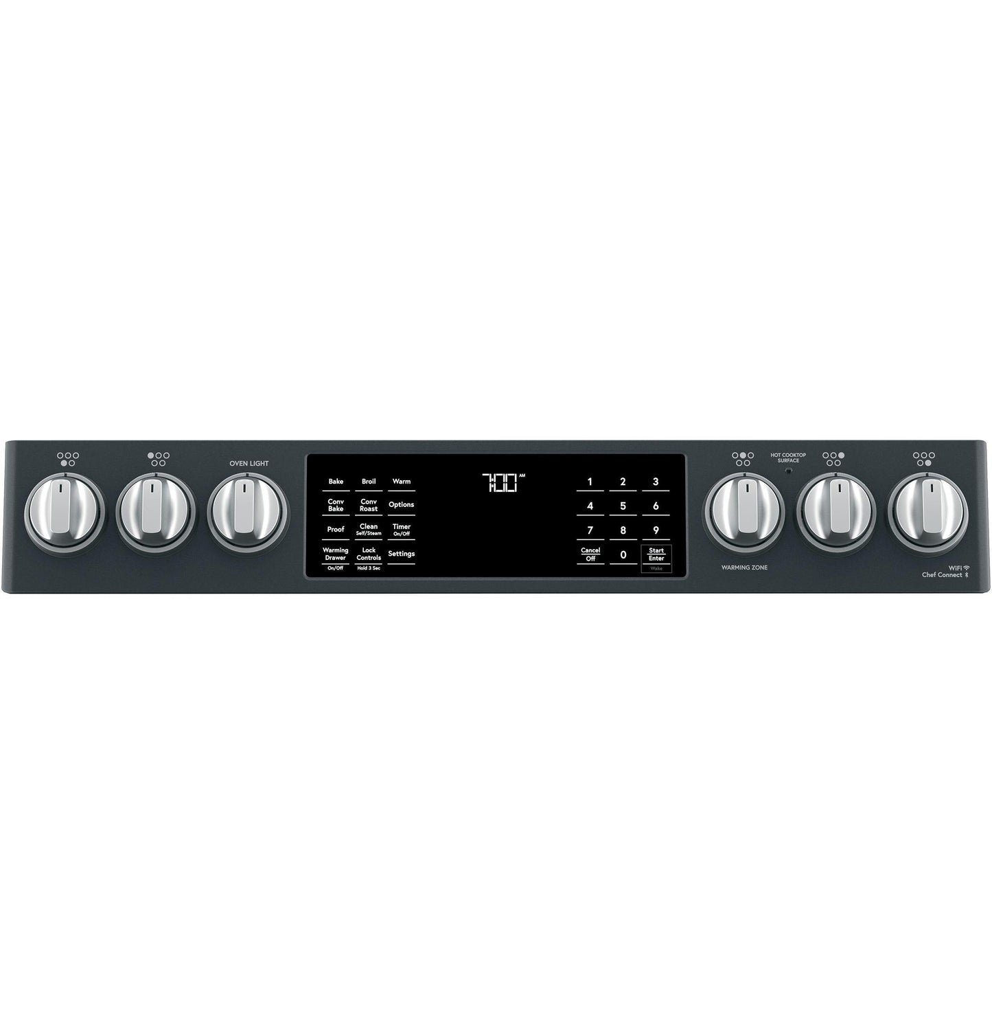 CAFE  30" Smart Slide-In, Front-Control, Radiant and Convection Range Black - CES700P3MD1
