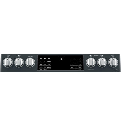 CAFE  30" Smart Slide-In, Front-Control, Radiant and Convection Range Black - CES700P3MD1