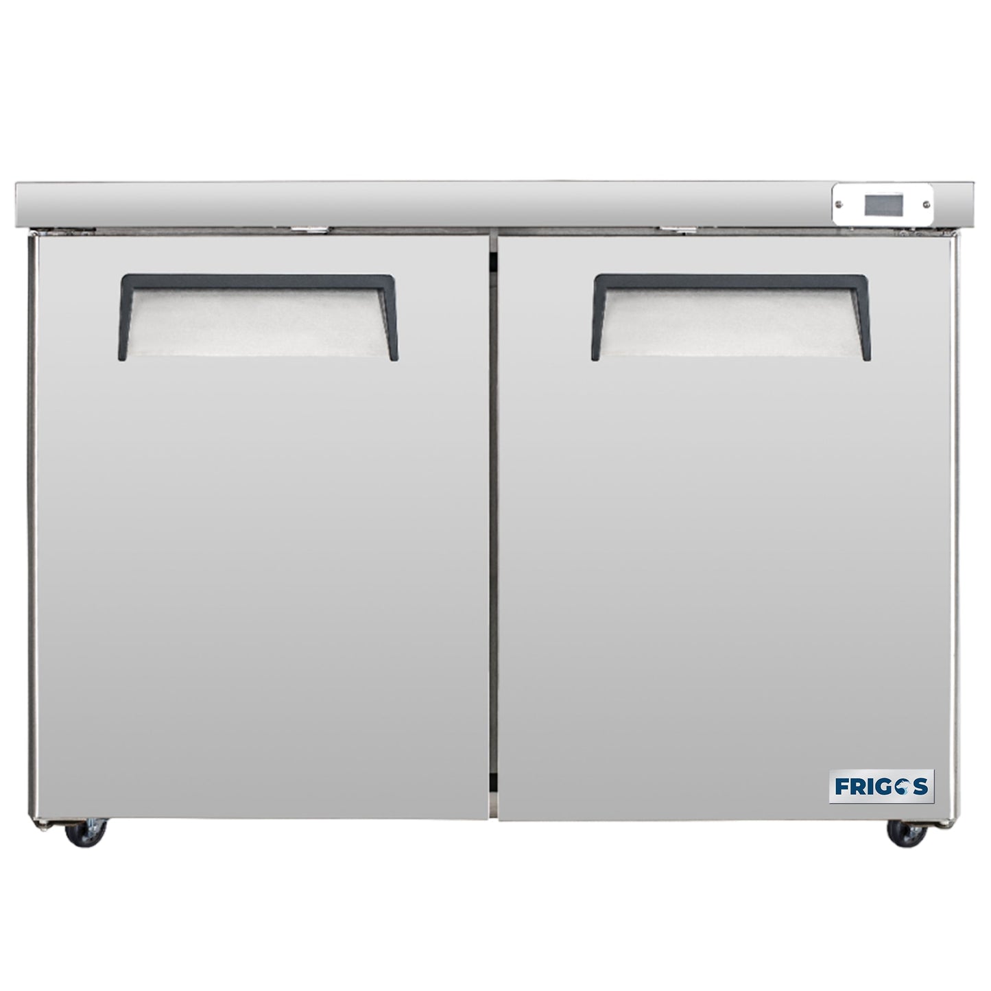 Frigos Commercial Undercounter Freezer 48" Width 2 Door with Aluminum Interior with 304 Stainless Steel Floor - FG-UCFZ-48