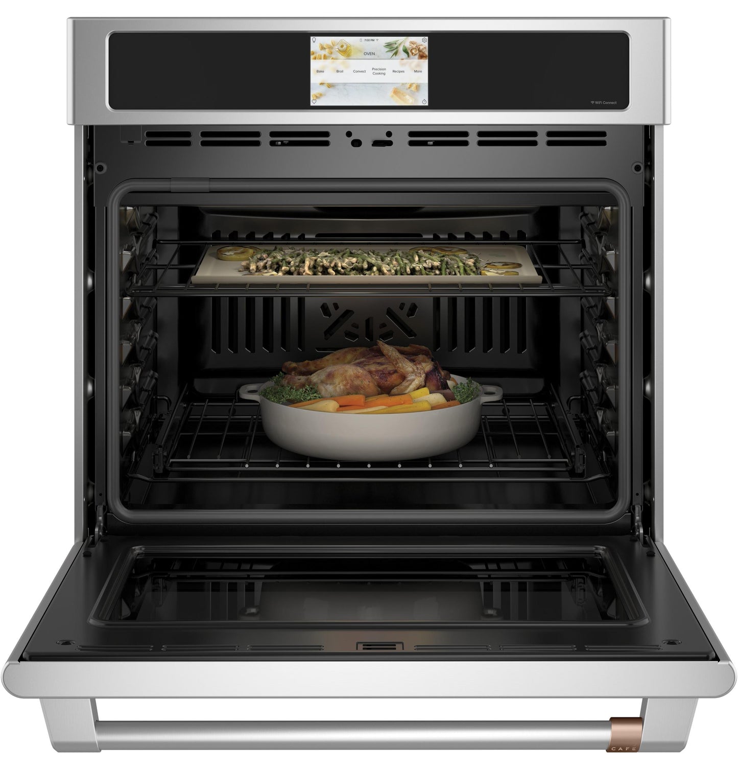 CAFE 30" Smart Single Wall Oven with Convection in Stainless Steel - CTS70DP2NS1