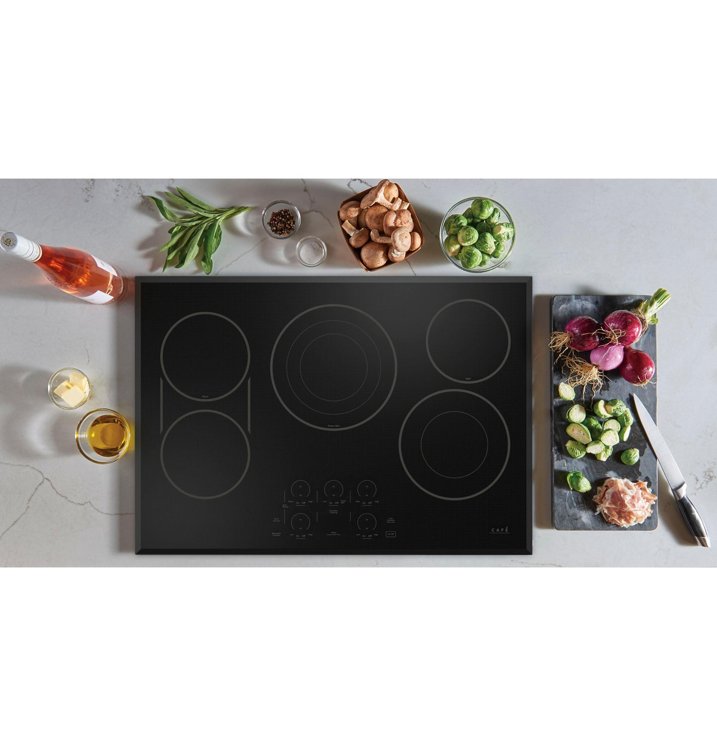 CAFE  30" Touch-Control Electric Cooktop Black - CEP90301TBB