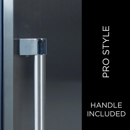 XO APPLIANCE XOU24WDZGSR 24" Wine Cooler, Dual Zone in Stainless Steel Glass, Right Hinge in Stainless Steel - XOU24WDZGSR