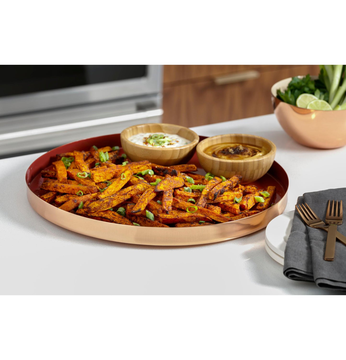 CAFE  30" Smart Slide-In, Front-Control, Radiant and Convection Range White - CES700P4MW2