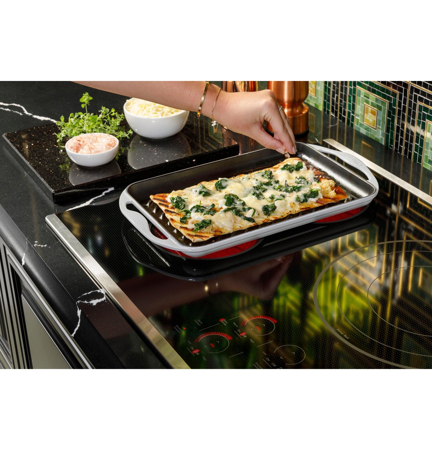 CAFE  36" Touch-Control Electric Cooktop Black - CEP90361TBB