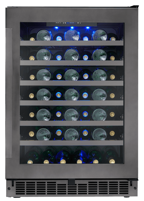 SILHOUETTE Silhouette Select - 24" Built-in Wine Cellar In Black in Stainless Steel - SSWC056D1BS