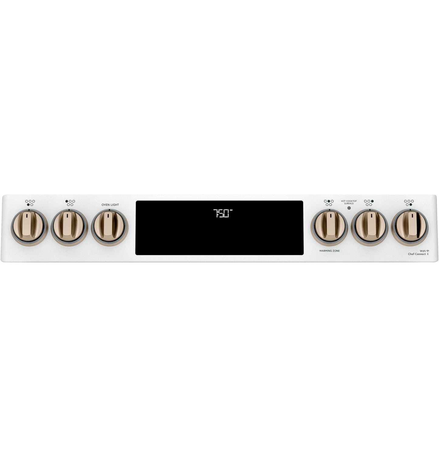 CAFE  30" Smart Slide-In, Front-Control, Radiant and Convection Double-Oven Range White - CES750P4MW2