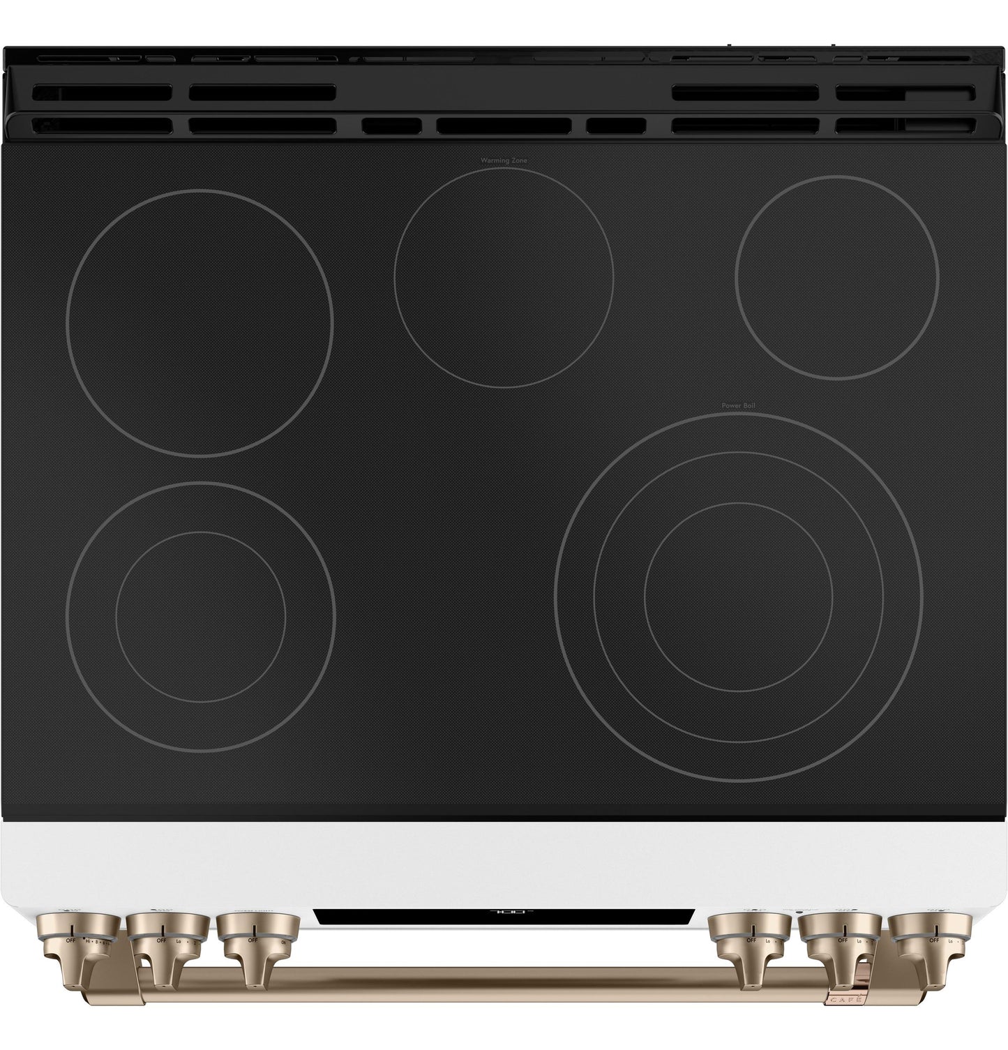 CAFE  30" Smart Slide-In, Front-Control, Radiant and Convection Range White - CES700P4MW2