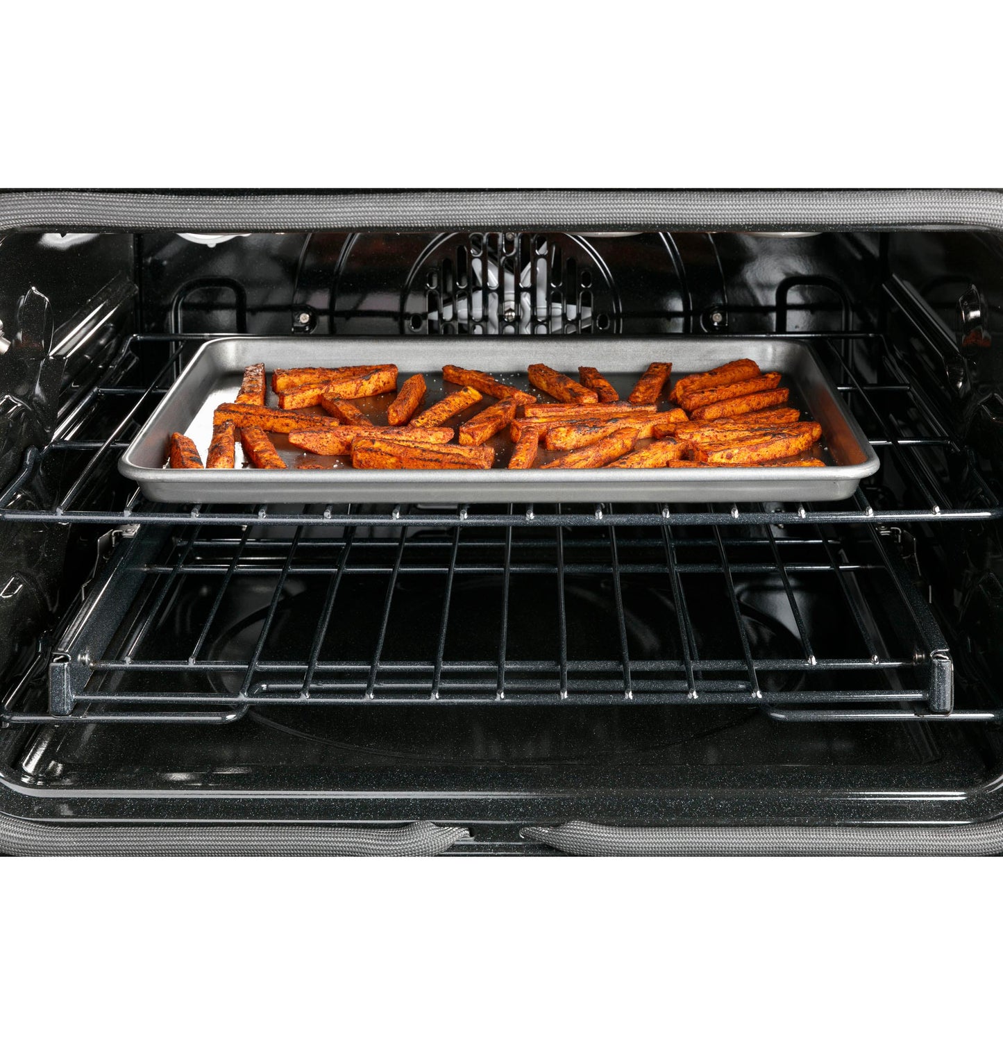 CAFE  30" Smart Slide-In, Front-Control, Radiant and Convection Range Black - CES700P3MD1