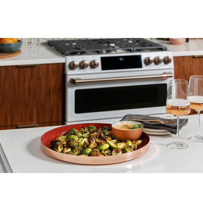 CAFE  30" Smart Slide-In, Front-Control, Radiant and Convection Range Black - CES700P3MD1