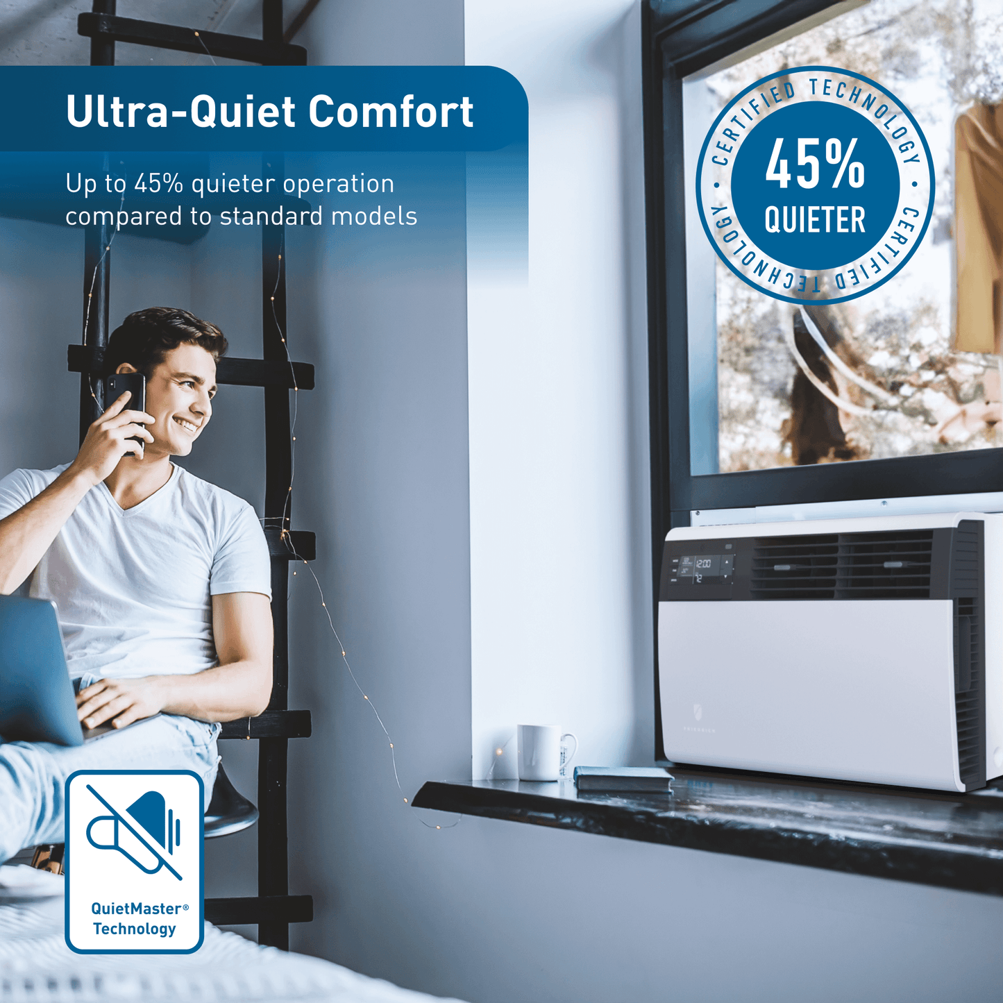 FRIEDRICH KCVM24B30A Friedrich K hl Inverter 24,000 BTU 230V Smart Window/Wall Air Conditioner - Cool only