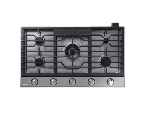 DACOR DTG36P875NS Transitional 36" Gas Cooktop, Silver in Stainless Steel, Natural Gas/Liquid Propane - DTG36P875NS