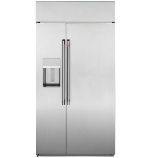 CAFE  48" Smart Built-In Side-by-Side Refrigerator with Dispenser in Stainless Steel - CSB48YP2NS1