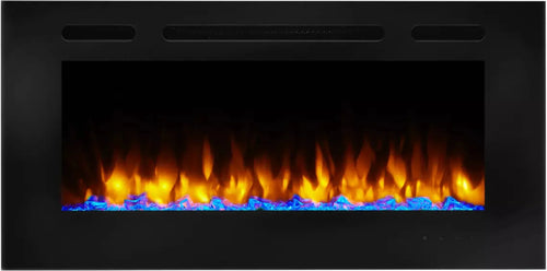 SimpliFire 48" Allusion Recessed Linear Electric Fireplace - SF-ALL48-BK