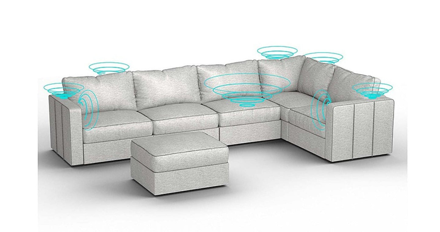 Lovesac – 7 Seats + 8 Sides Luxe Chenille & Lovesoft – Tonal Sterling - BB6484204