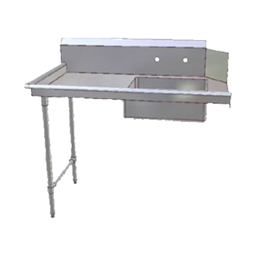 John Boos JDTS-20-36L Soiled Straight 36" W x 30" D Dishtable, Pre-Rinse Sink - JBJDTS2036L