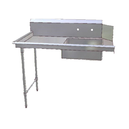 John Boos JDTS-20-60L Soiled Straight 60" W x 30" D Dishtable, Pre-Rinse Sink - JBJDTS2060L