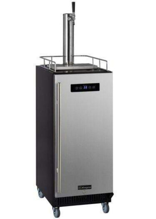 15" Wide Cold Brew Coffee Single Tap Black Commercial Kegerator - ICS15BBRNK