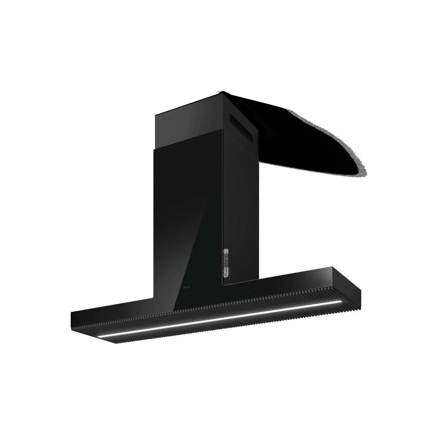 ELICA HAIKU IS Island Range Hood 48" wide - 600CFM Black in Stainless Steel - EHI648BL
