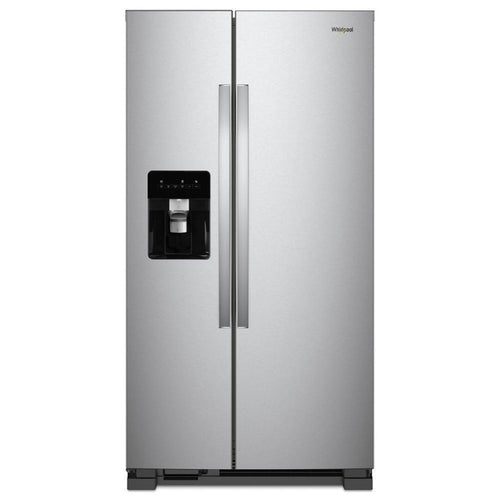 WHIRLPOOL 33-inch Wide Side-by-Side Refrigerator - 21 cu. ft. in Stainless Steel - WRS311SDHM