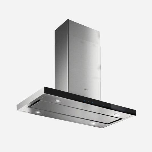 ELICA SALICE Island Range Hood 36" wide - 600CFM in Stainless Steel On Black - ESL636S3