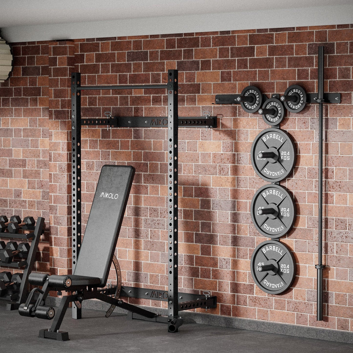 Mikolo Fitness FOLDGYM Essential Package - DM-QJ-R-HP-RRB