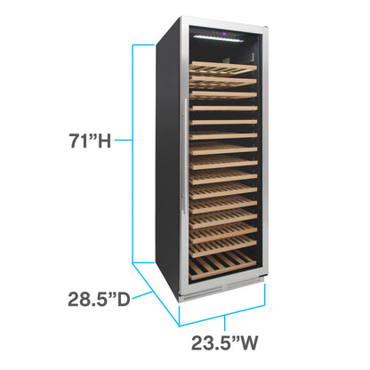 Avanti DESIGNER Series Wine Cooler, 165 Bottle Capacity - WCD176SZ3S