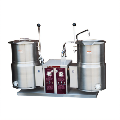 Structural Concepts Southbend Steam Twin Tilting Countertop Electric Kettle, 2 x 12 Gallon, 2/3 Jacket - KECT-12-2