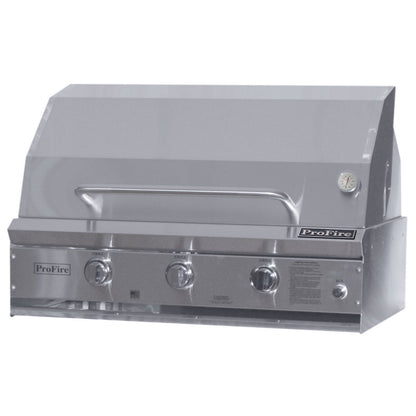 ProFire Briquette Series 36-Inch Built-In Infrared Hybrid Grill With Rotisserie - BQPF36RIH-P