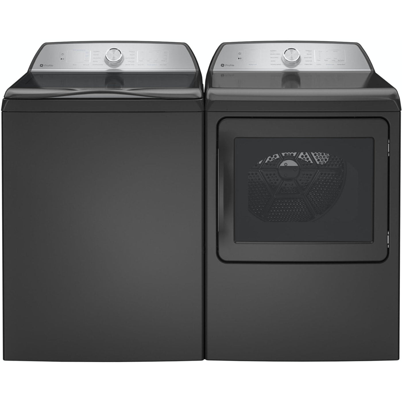 GE Appliances Profile 28 Inch Top Load Smart Washer & GE Profile 27 Inch Gas Dryer - PTW605BPRDG