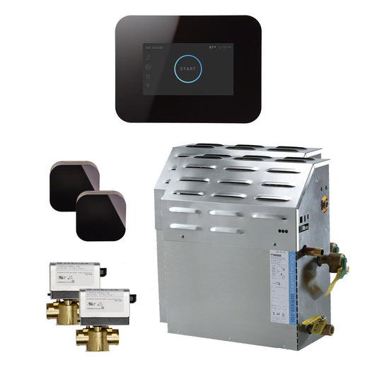 Mr. Steam 15kW Steam Bath Generator with iSteam3 AutoFlush Package in Black - S3C1AI3BK