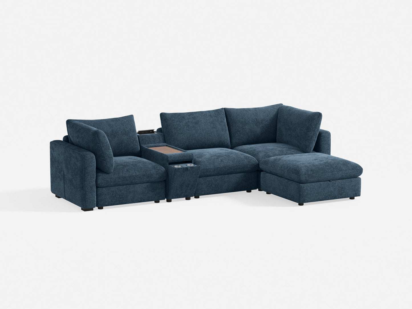 LINSY HOME RUBIK V 3 Seats with Ottoman & Console - S500-01X-3120-1F1