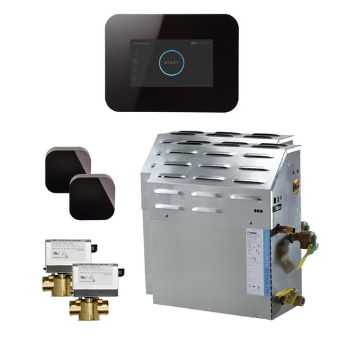 Mr. Steam 30kW Steam Bath Generator with iSteam3 AutoFlush 2 Package in Black - S6C1AI3BK