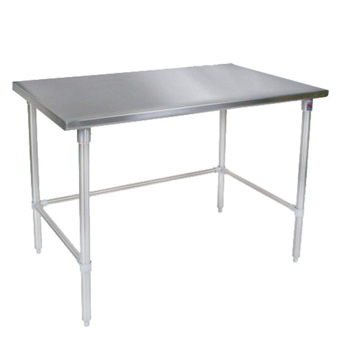 John Boos ST6-2496SBK Open Base 96"W x 24"D Stainless Steel Work Table - JBST62496SBK
