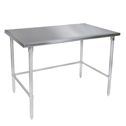John Boos ST6-2430SBK Open Base 30" W x 24" D Stainless Steel Work Table - JBST62430SBK