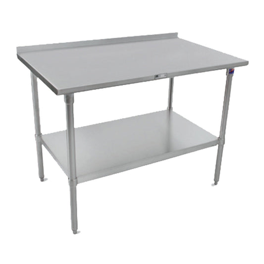 John Boos ST6R1.5-3096SSK Stainless Steel 96" W x 30" D Work Table - JBST6R153096SSK