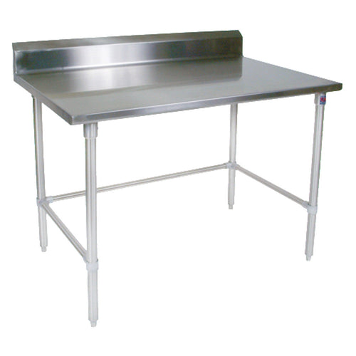 John Boos ST6R5-2484GBK 84" W x 24" D Work Table, 5" Backsplash - JBST6R52484GBK