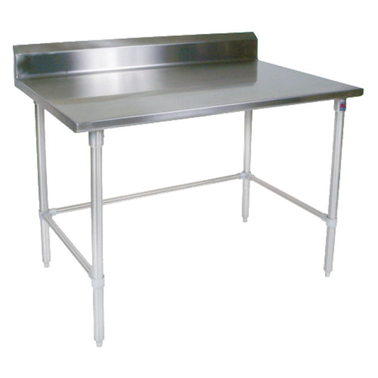 John Boos ST6R5-30120SBK Open Base 120" W x 30" D Stainless Steel Work Table - JBST6R%30120SBK