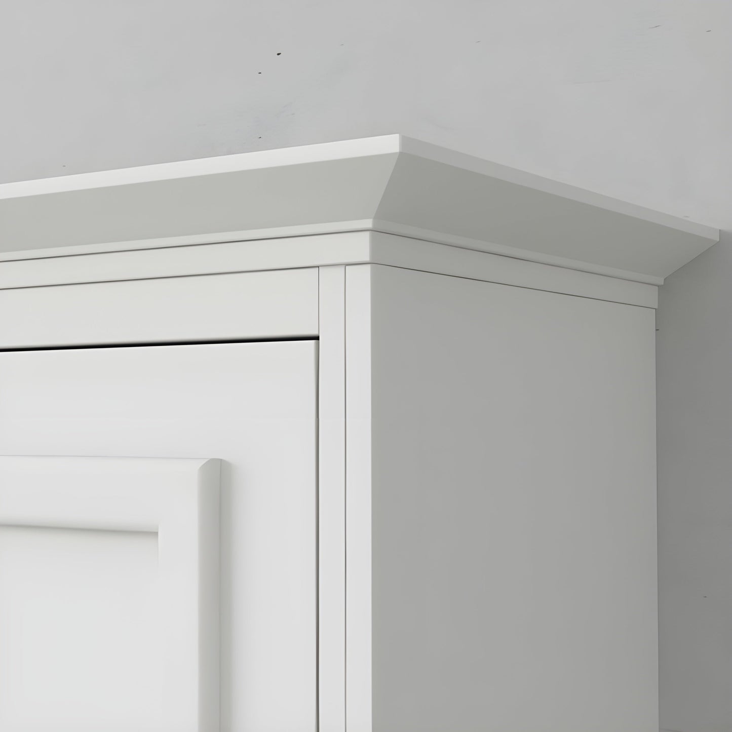 Murphy Bed With Desk & 2 Storage Cabinets, Double Size, White by Leto Muro