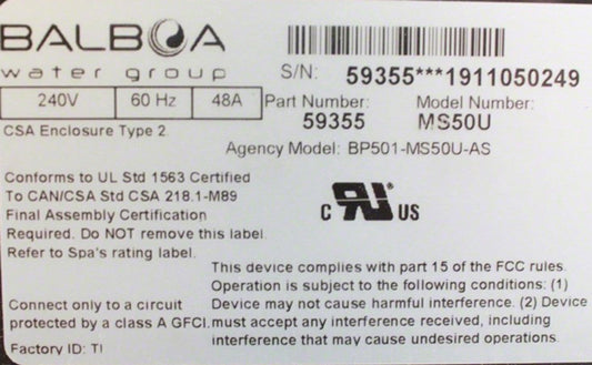 MASTER SPAS PACK, MS50U 825 3RD SENSOR - x300732